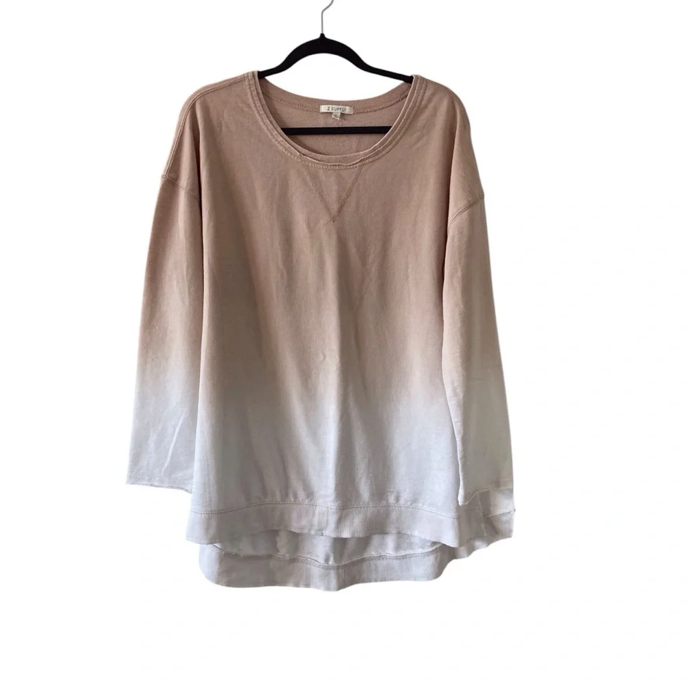 Z SUPPLY Ombre Weekender Pullover L Oversized Cozy - Picture 4 of 7